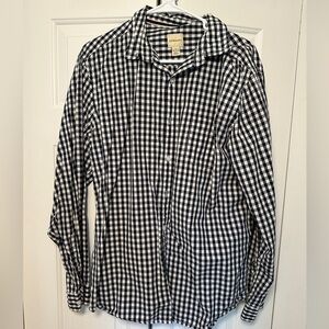 Bland and white plaid G H Bass button down